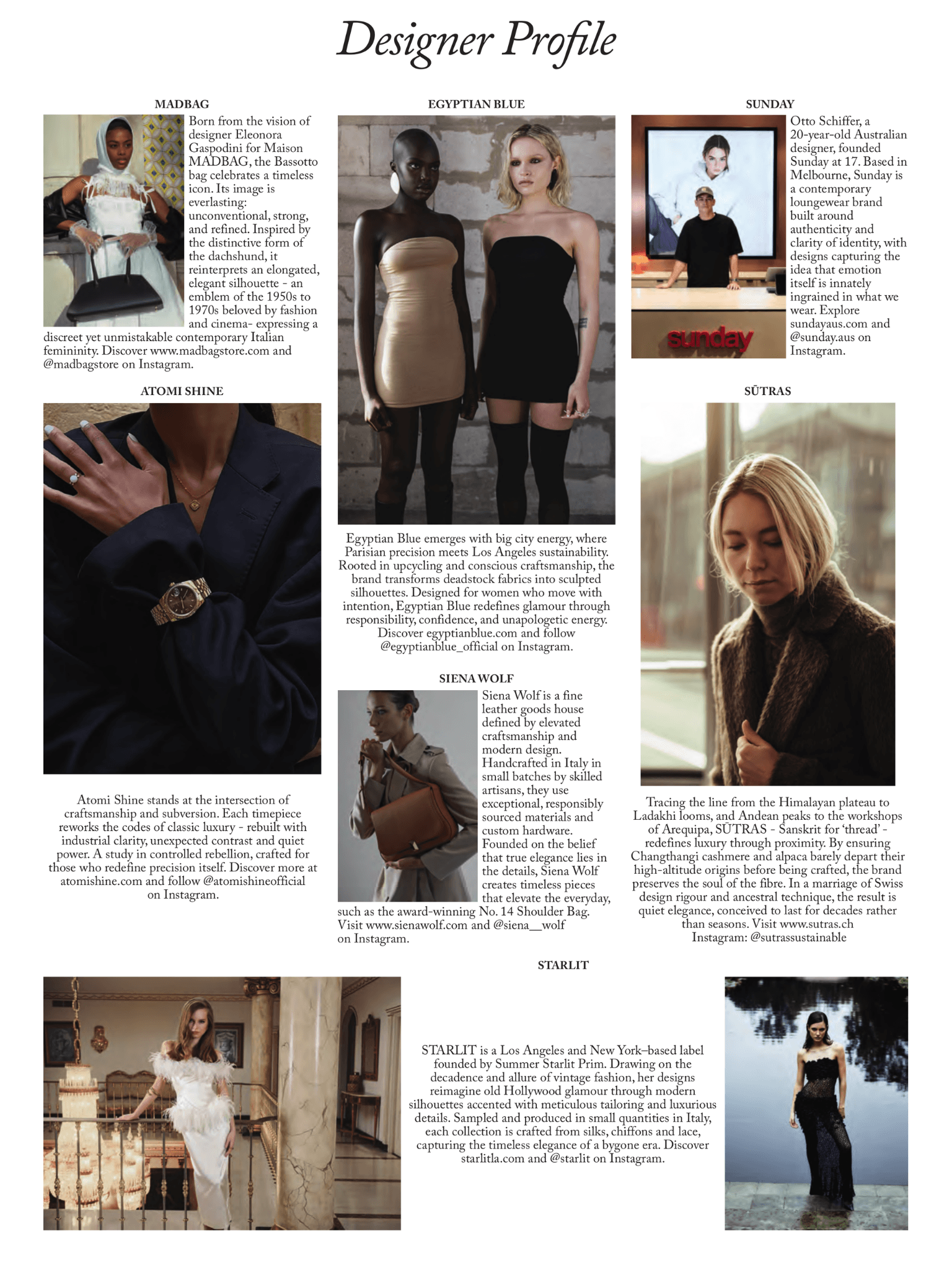 SŪTRAS featured in British Vogue April 2026