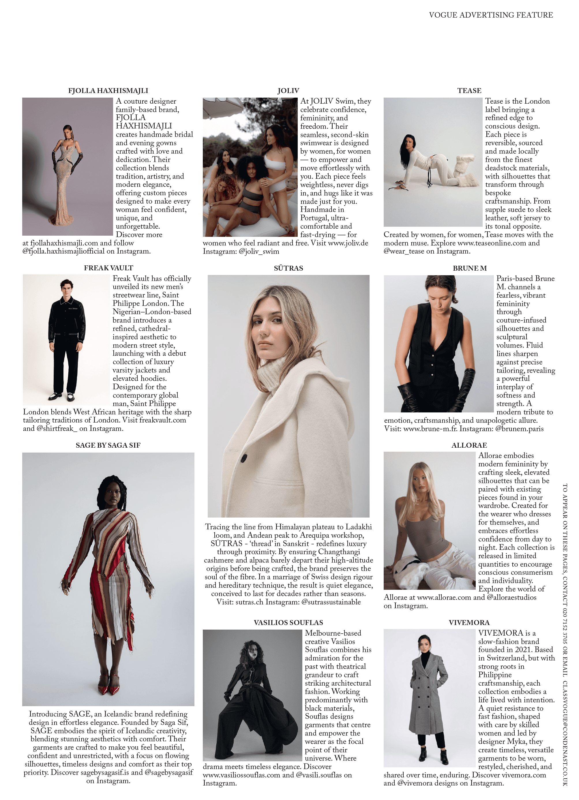 SŪTRAS featured in British Vogue February 2026